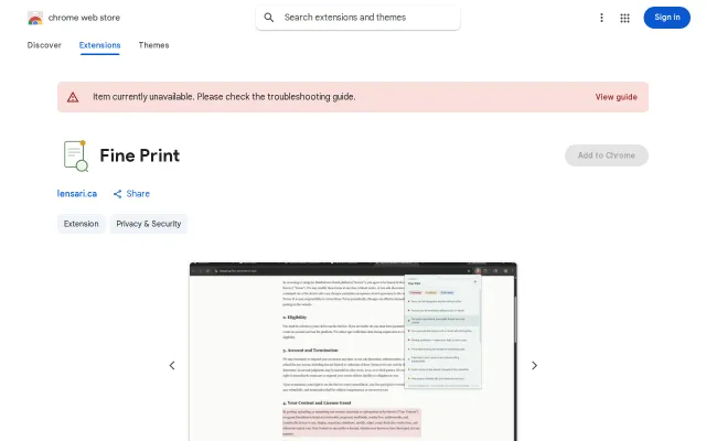 Local browser extension, scans ToS with regex, no AI