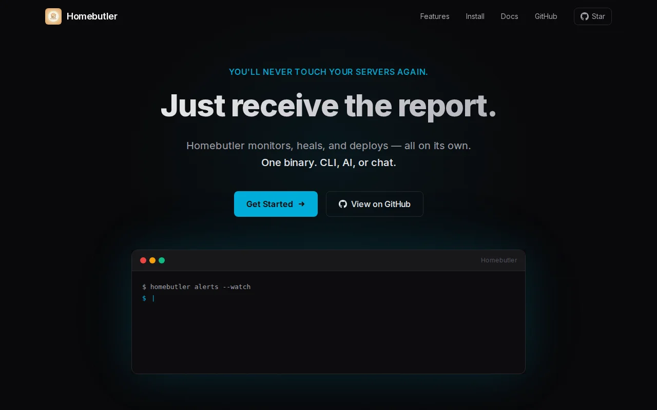 Homebutler – I manage my homelab from chat. AI never gets raw shell
