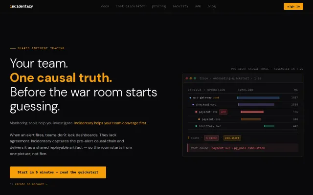 Incidentary – see what caused your incident before the war room starts