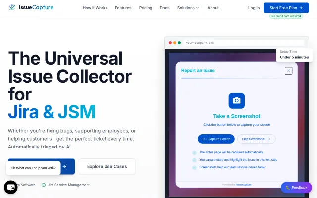 IssueCapture – AI-powered bug reporting widget for Jira and JSM