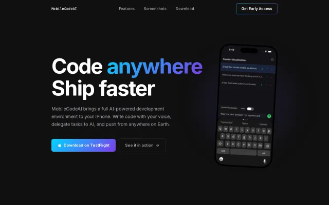 MobileCodeAI – Professional AI code editor for iPhone