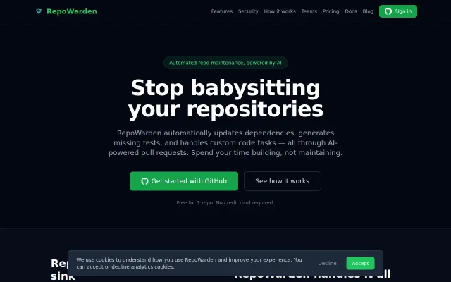 RepoWarden – Autopilot for your GitHub dependency updates