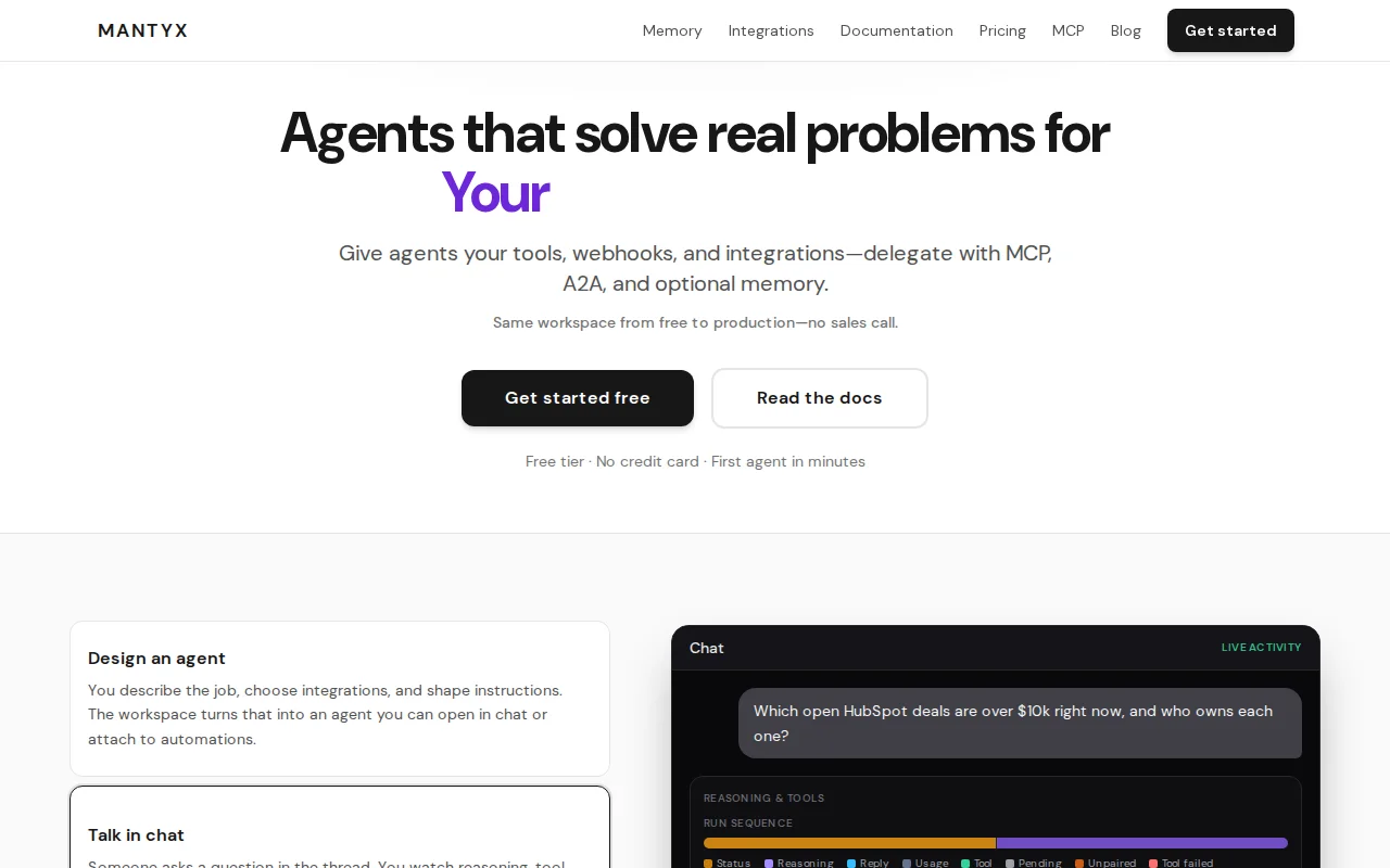 Mantyx – Agents that solve real problems for you and your business