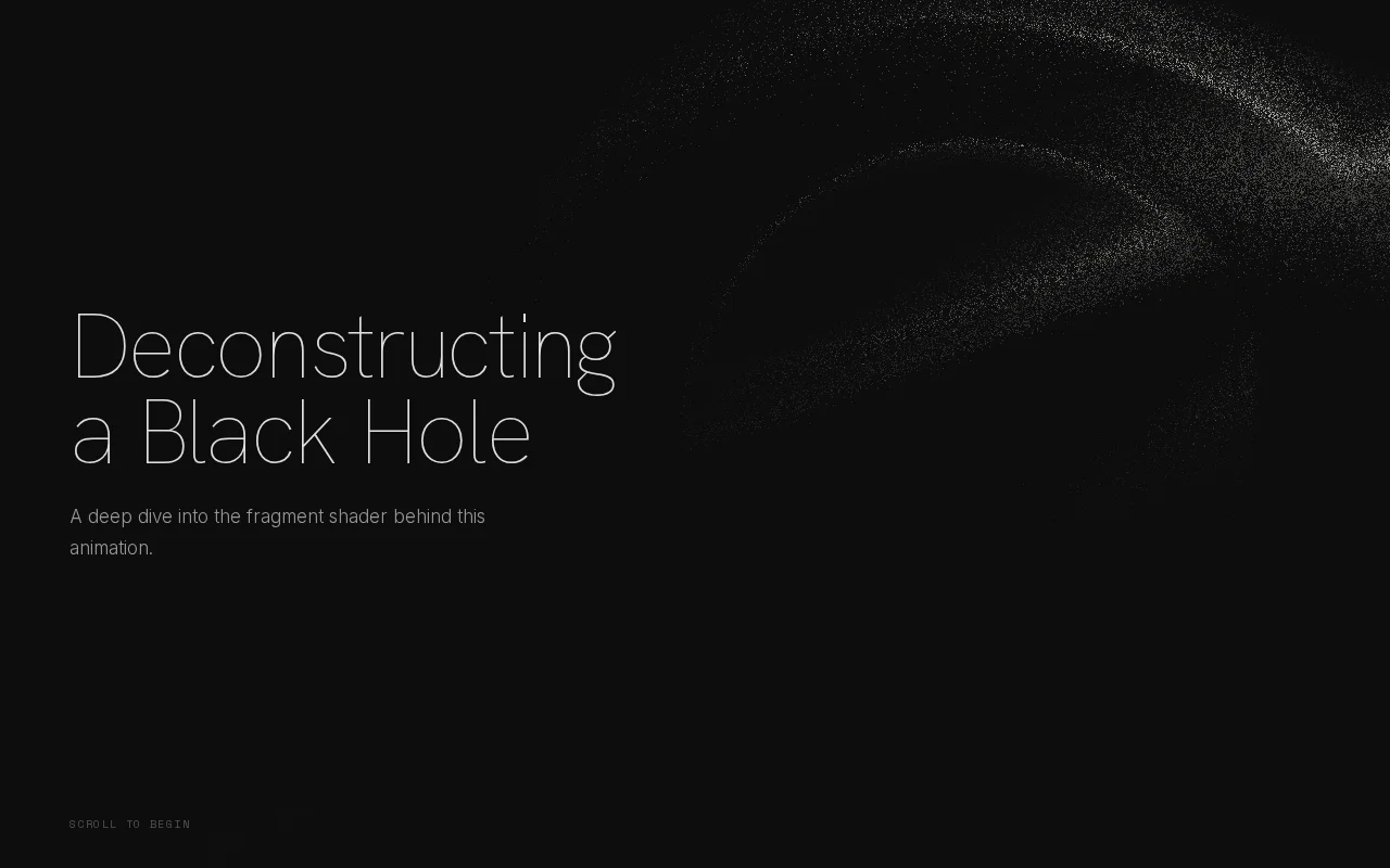 Deconstructing a Black Hole in a Fragment Shader