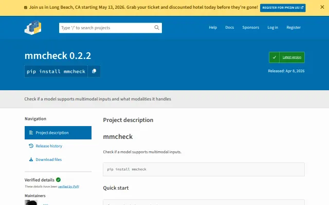 mmcheck -- Check if a model supports multimodal inputs.