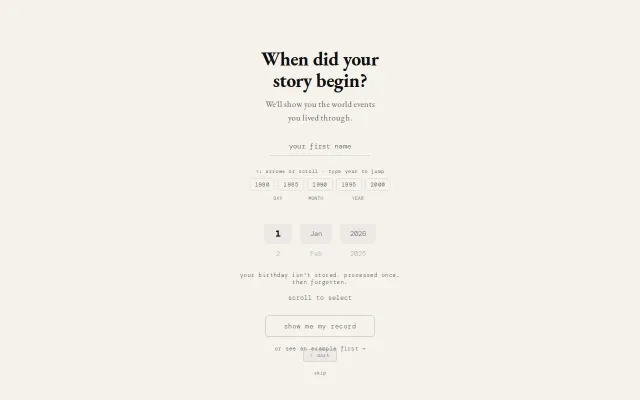 I built a site that shows every world event you lived through