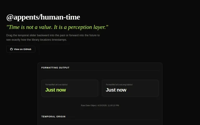 A 1KB zero-dependency relative time formatter for UI systems