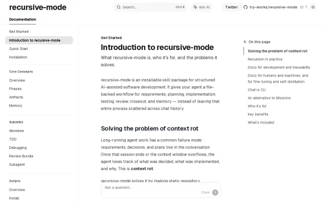 Recursive-Mode for Coding Agents