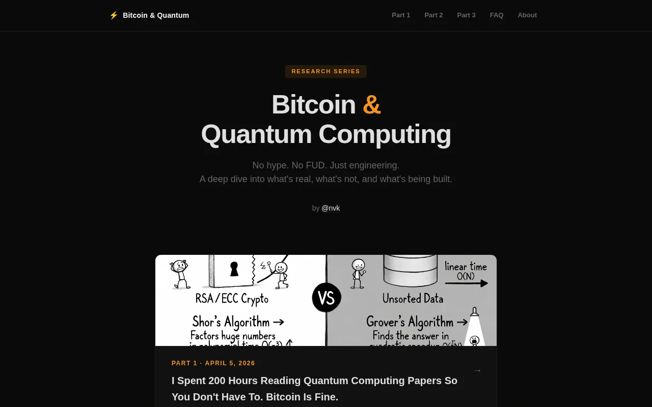 Bitcoin and Quantum Computing – a three-part research series