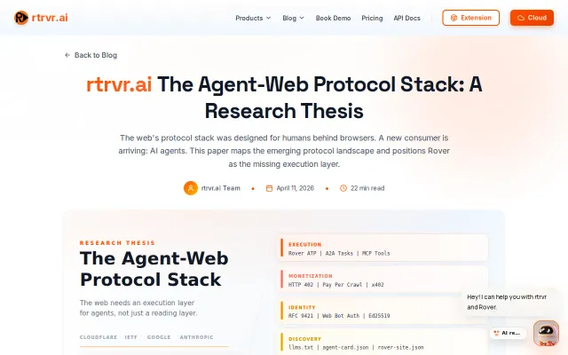MCP is for tools. A2A is for agents. What's for websites?
