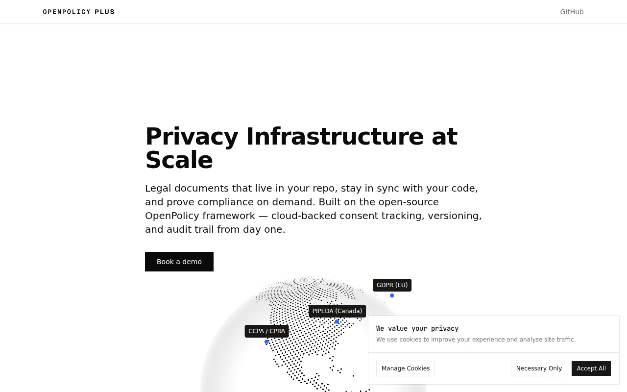 OpenPolicy Plus – Cloud platform for managing your privacy policies