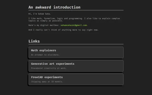 Attempting to Design a Minimalistic Website