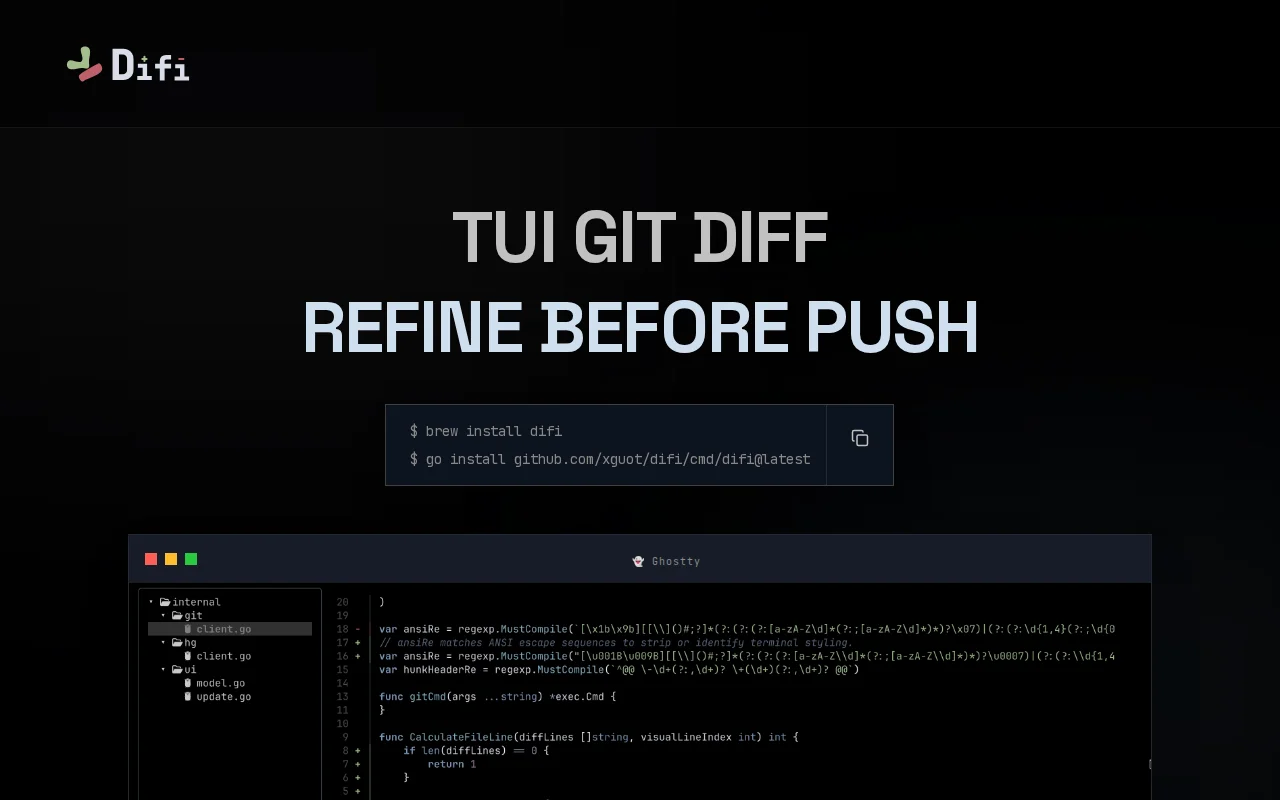 Git Diff TUI with Go