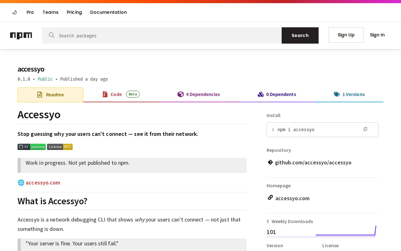 Accessyo – CLI to Debug DNS, TCP, TLS and HTTP Issues