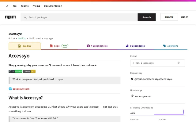 Accessyo – CLI to Debug DNS, TCP, TLS and HTTP Issues
