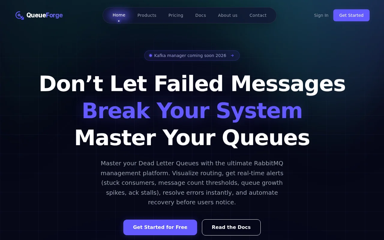 QueueForge – a self-hosted RabbitMQ dead-letter queue manager