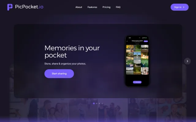PicPocket – Efficient photo storage/sharing without AI