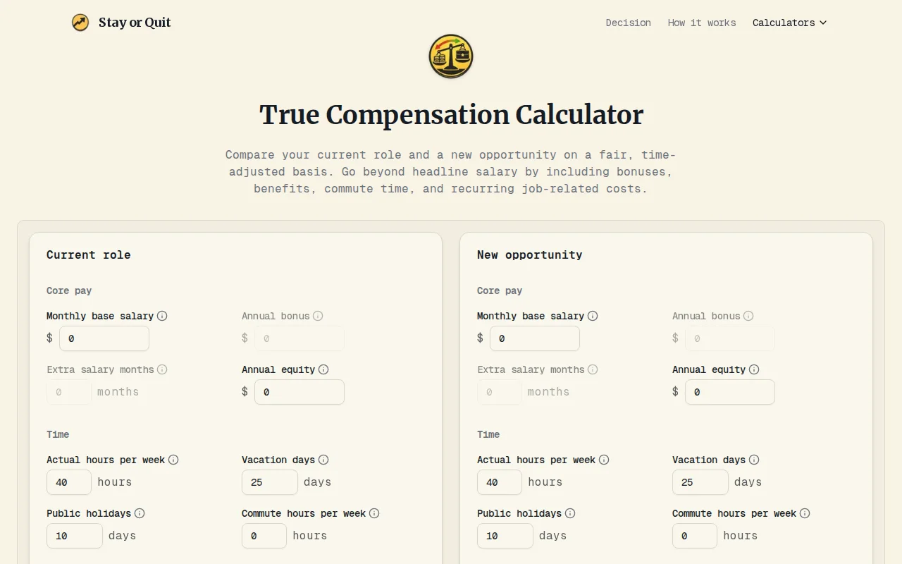 A better way to compare job offers than just salary