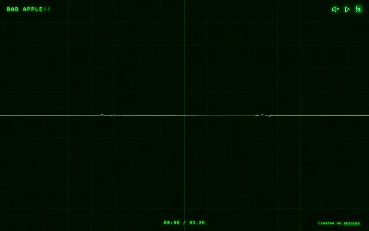 Bad Apple (Oscilloscope-Like) – one stroke per frame
