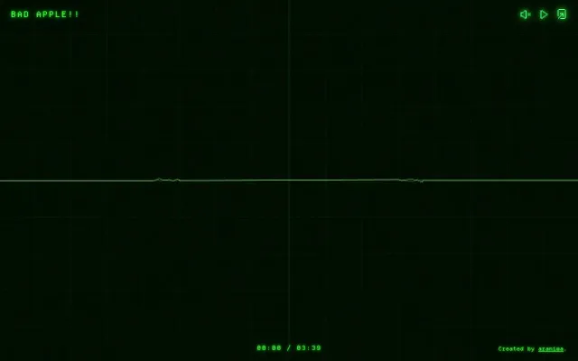 Bad Apple (Oscilloscope-Like) – one stroke per frame