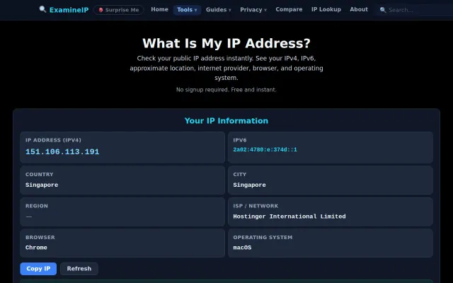 ExamineIP – Free Network Security Toolkit with 15 Tools