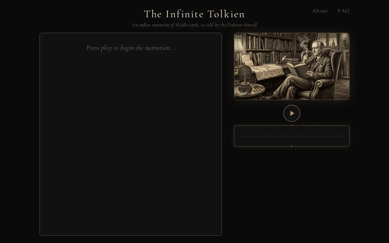 The Infinite Tolkien – endless narration of Middle-earth