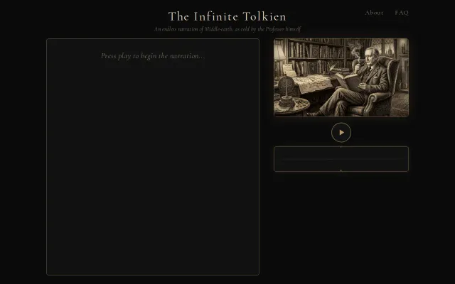 The Infinite Tolkien – endless narration of Middle-earth