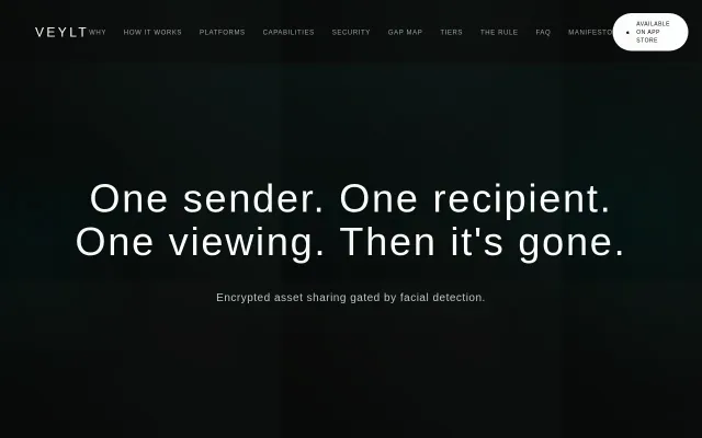 Encrypted, nothing stored, nothing repeated face-gated asset sharing