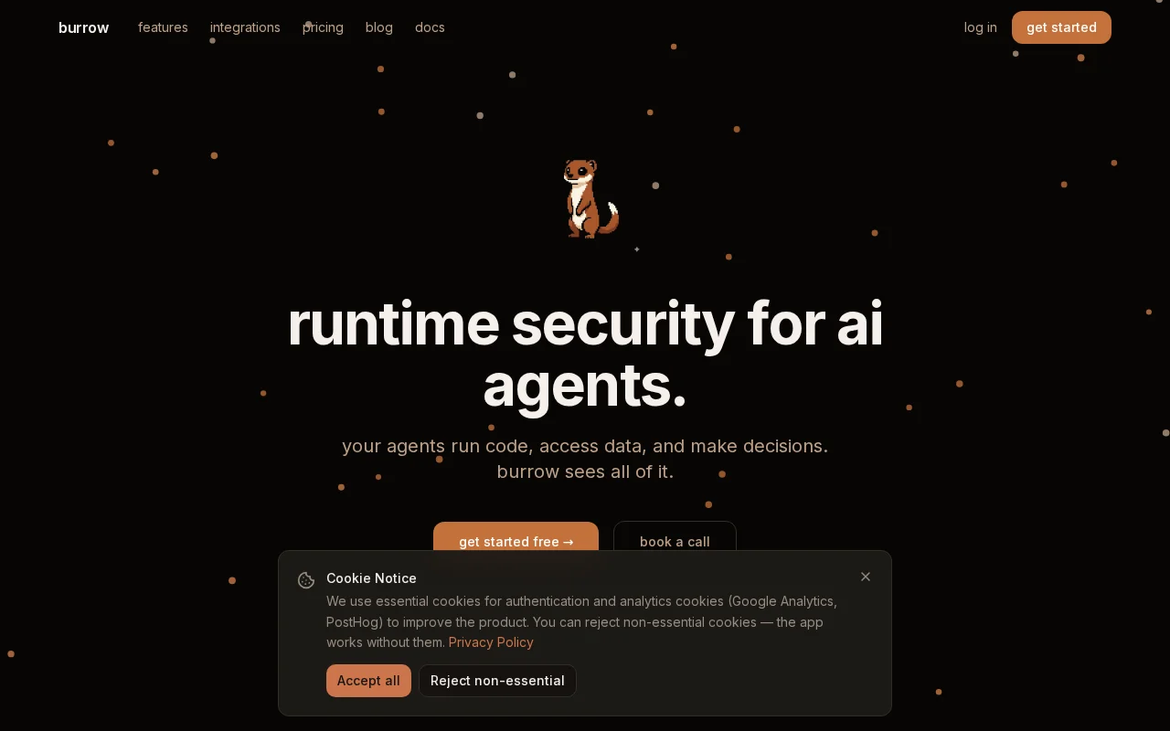 Burrow – Runtime Security for AI Agents