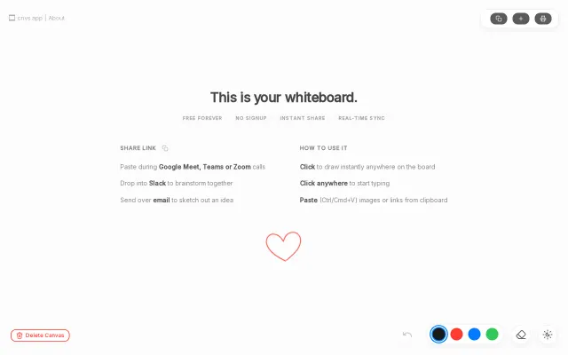 Needed instant realtime whiteboard for meetings so I built it in 1 day