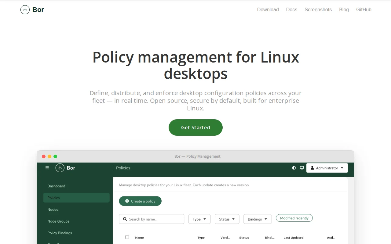 Bor – Policy management for Linux desktops