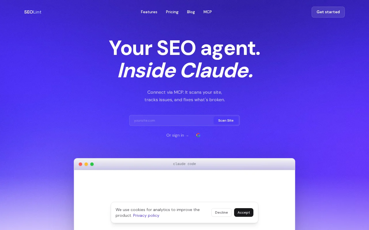 SEOLint – MCP server that lets Claude scan any site for SEO issues
