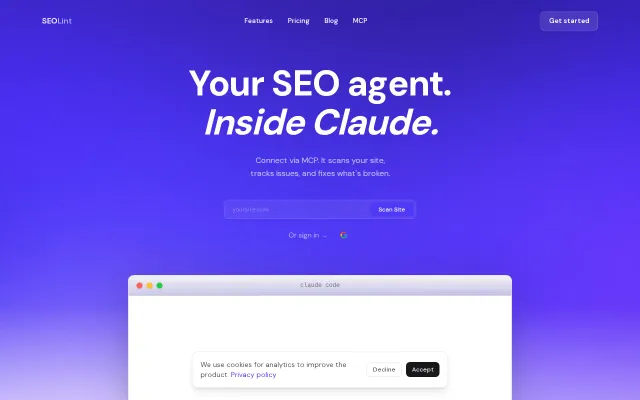 SEOLint – MCP server that lets Claude scan any site for SEO issues