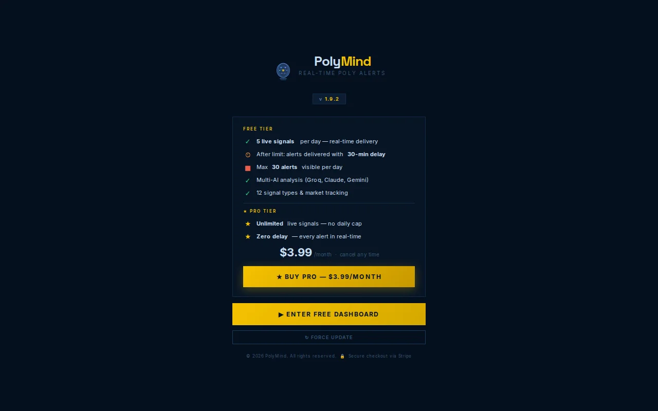 PolyMind – AI-Powered Real-Time Prediction Market Alerts