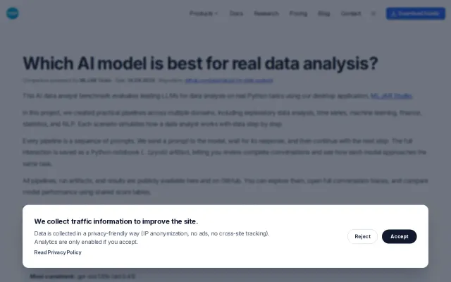 Which AI model is best for real data analysis?