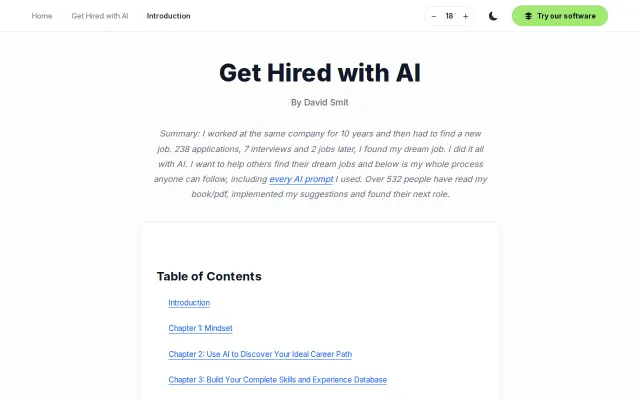 Get Hired with AI, a free book I wrote on using LLMs for a job search
