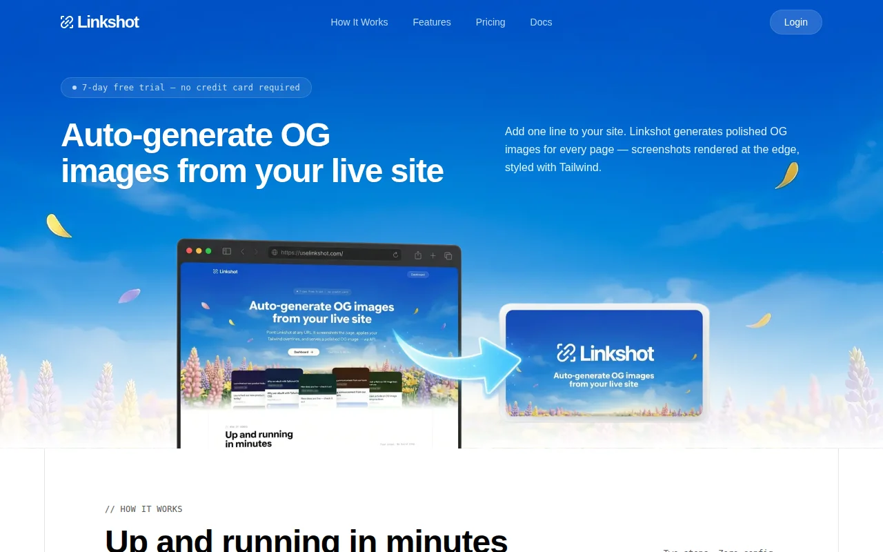 Linkshot – Auto-generate OG images from your live site via API