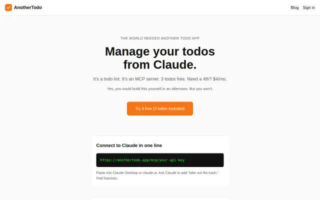 A $4/mo AI todo app – 3 todos free, pay for the 4th