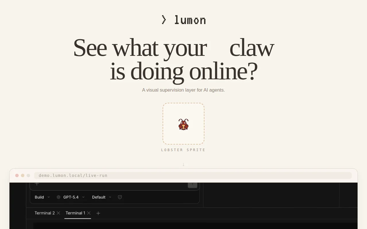 Lumon, browser agents as interactive sprites