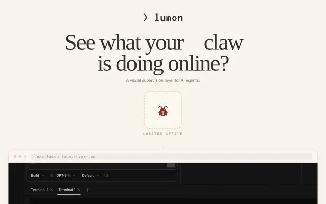 Lumon, browser agents as interactive sprites