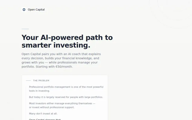 Open Capital – AI-powered investing education