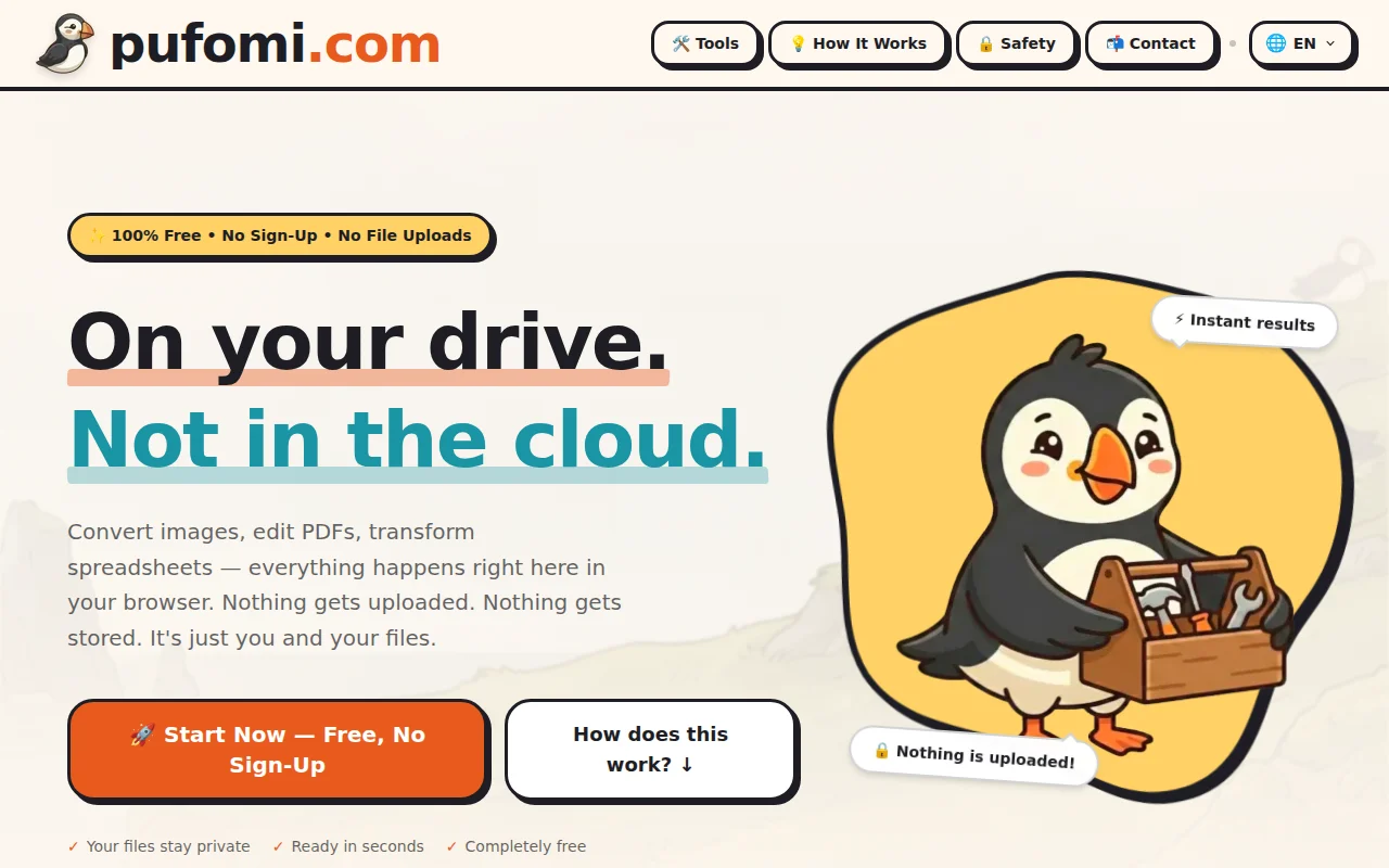 Pufomi – Set of client based image tools with a simple UI for everyone