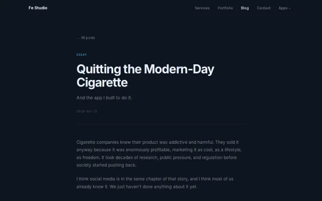 Quitting the Modern-Day Cigarette