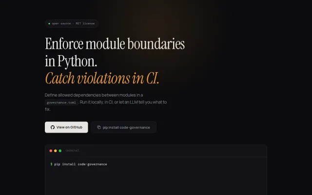 Code-Governance – easy-to-use architecture linter