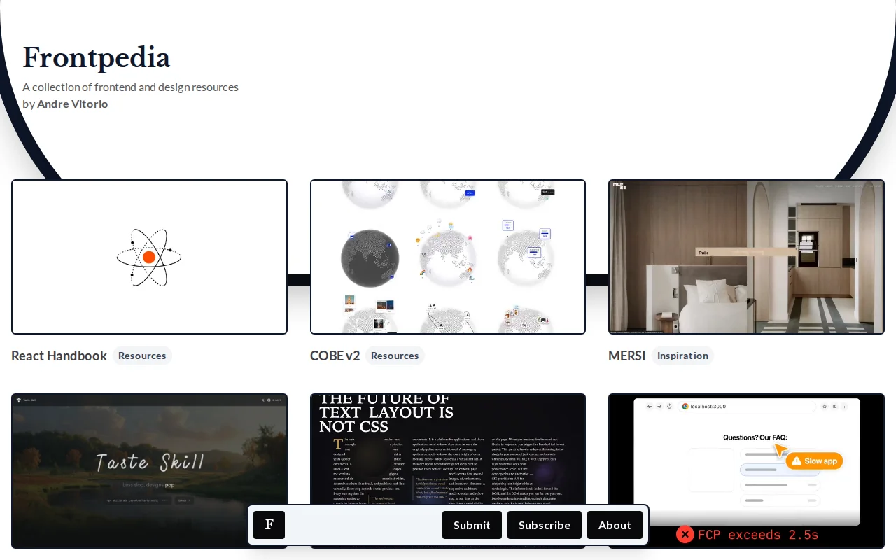 Frontpedia, an open source front end resource site