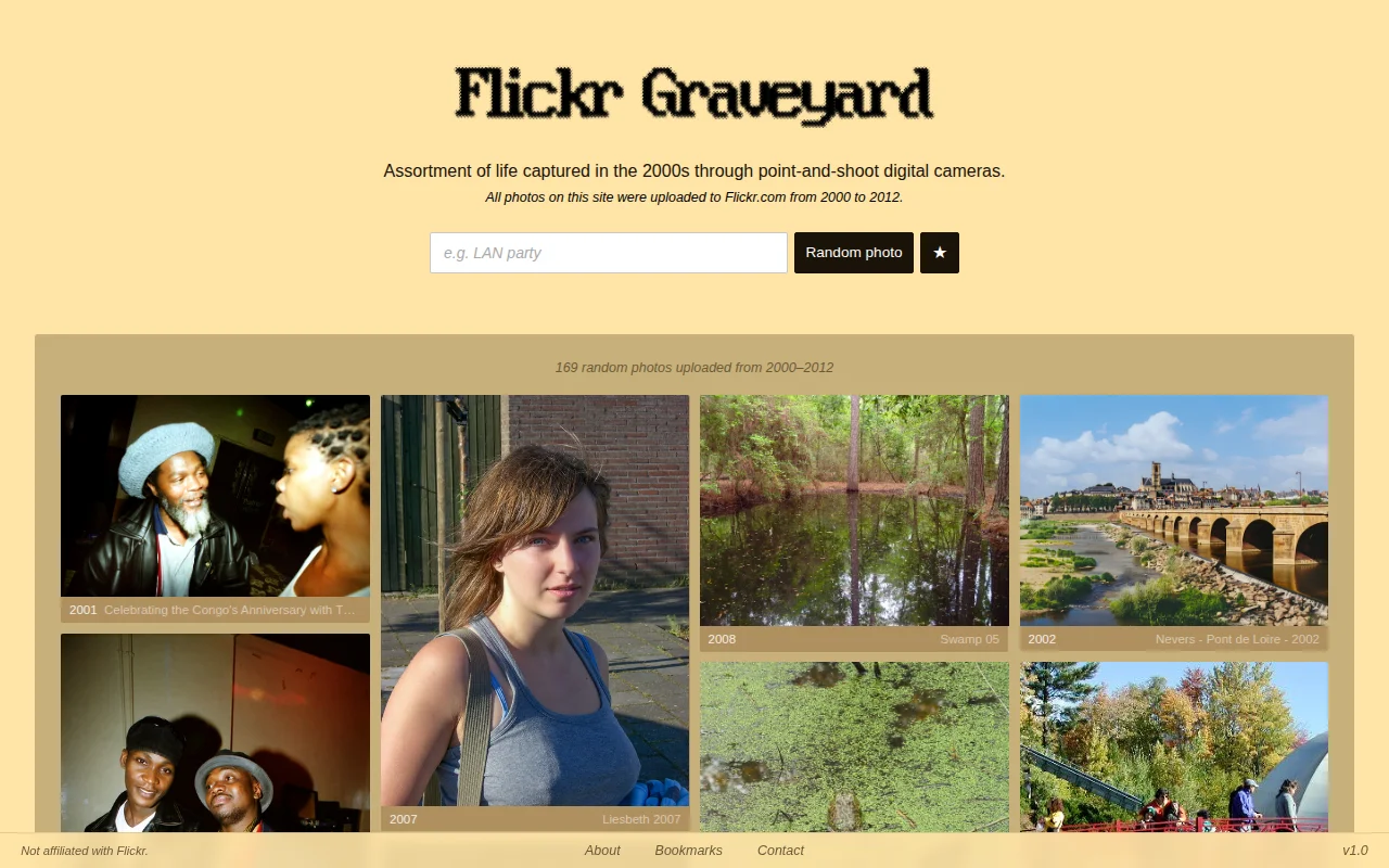 Browsing forgotten digicam photos from early Flickr (2000–2012)