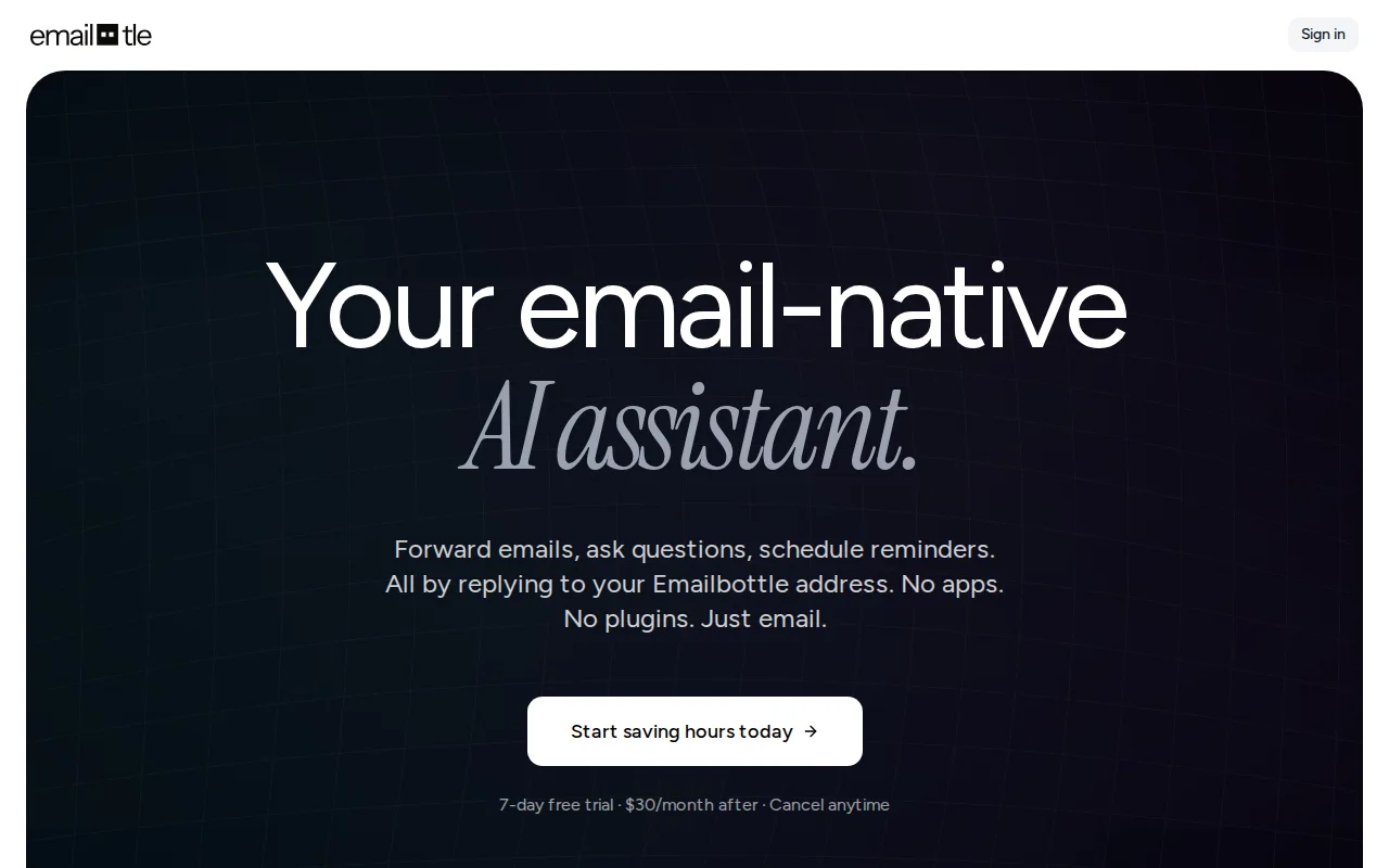I built Emailbottle – AI email assistant, no inbox access