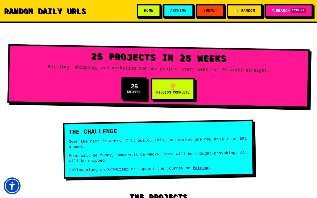 Projects in 25 Weeks Challenge