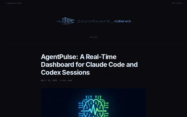 AgentPulse: Real-Time Observability Dashboard for Claude Code and Codex