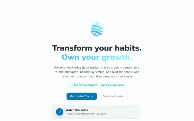 Metamorphic – Zero-knowledge, end-to-end encrypted habit tracker